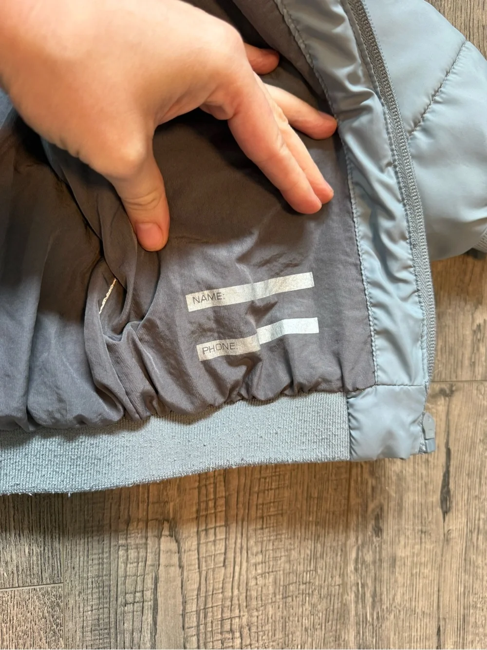 Zara Kids Hooded Puffer Jacket - Light Gray